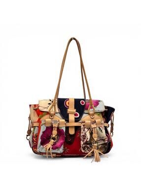 Salvatore Ferragamo Floral Print Multi Pocket Tote Bag